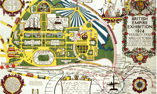 1924年大英帝国博览会会场导览图